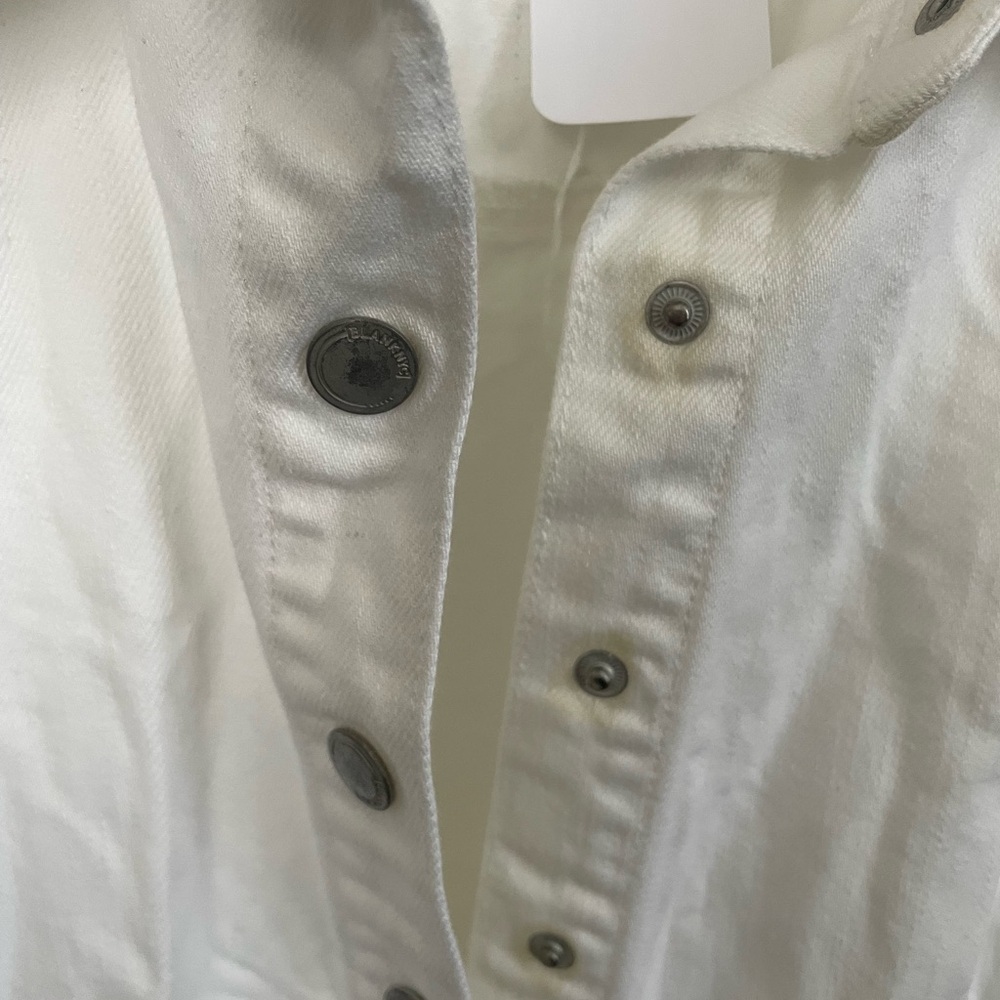Blank NYC White Jean Shorts Romper L - Picture 3 of 5